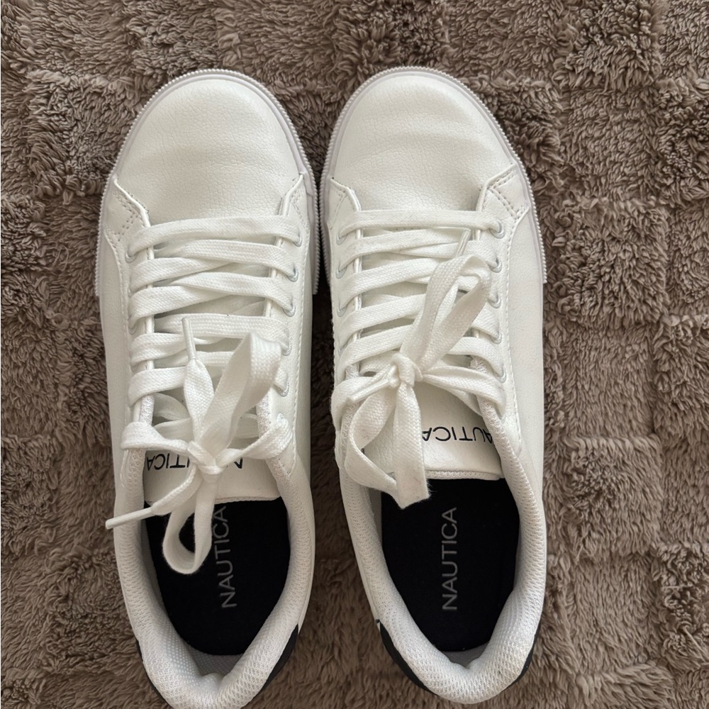 Nautica Women's Classic White Sneakers
